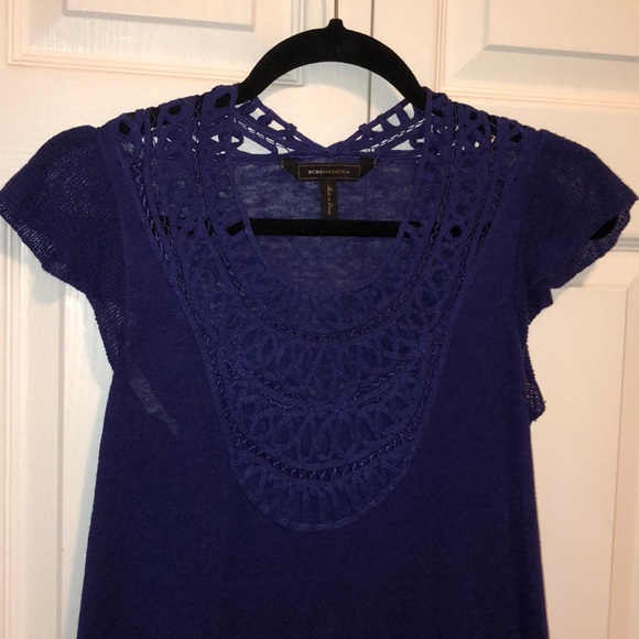 BCBG Lace Top Sweater Dress - Picture 1 of 8